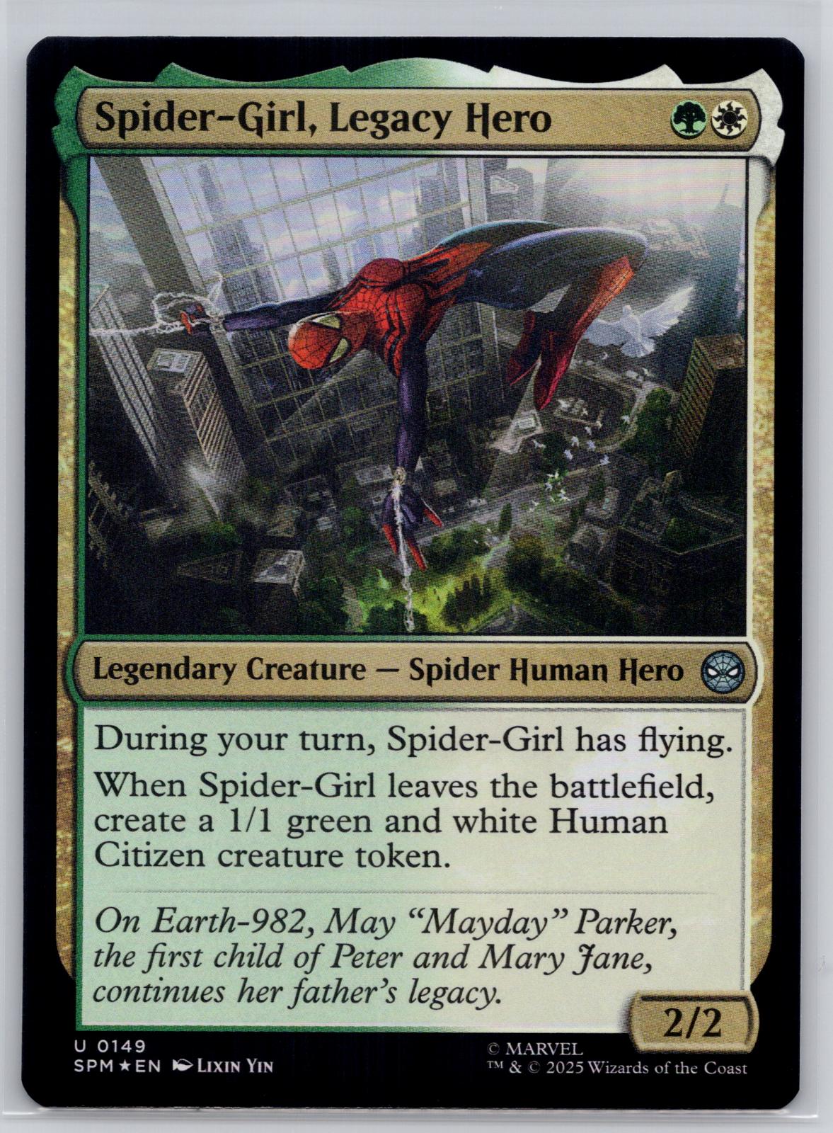 Spider-Girl, Legacy Hero Marvel's Spider-Man Magic: The Gathering Foil Near Mint