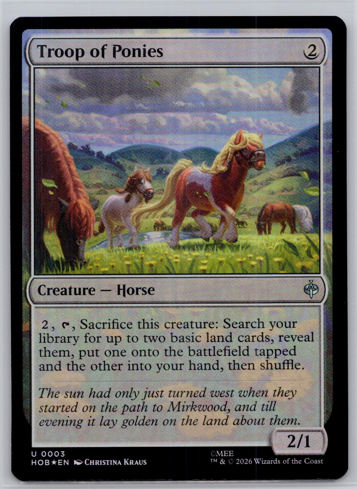 Troop of Ponies The Hobbit Magic: The Gathering Foil Near Mint