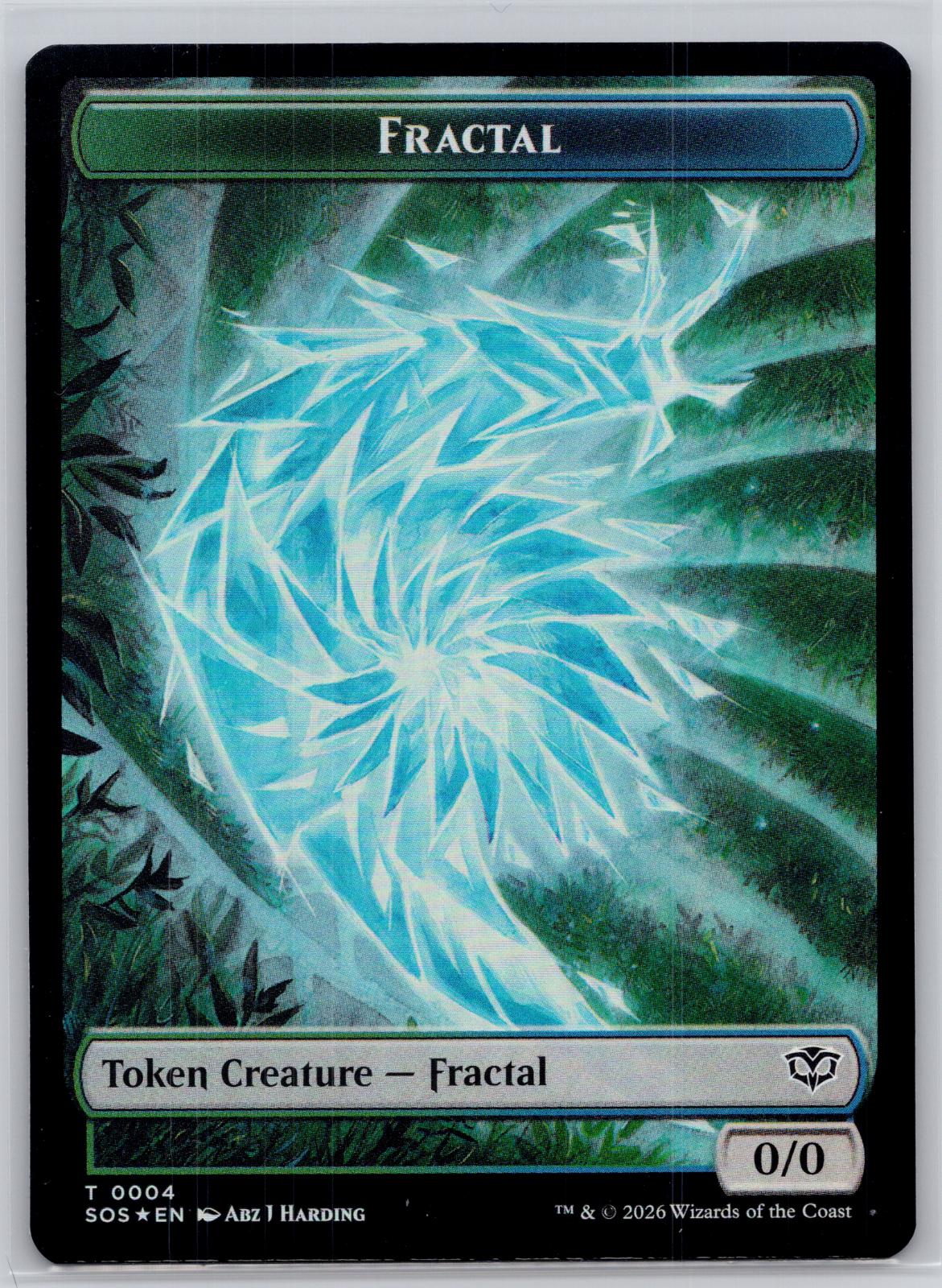Fractal // Spirit Double-Sided Token Secrets of Strixhaven M:TG Foil NM