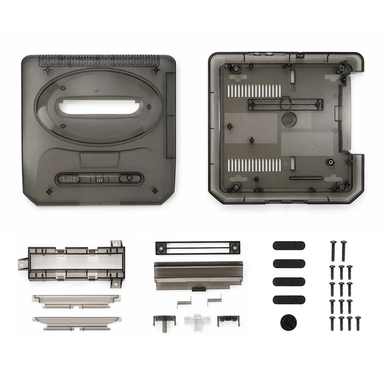 Replacement Console Shell for Sega Genesis 2 - Clear Black