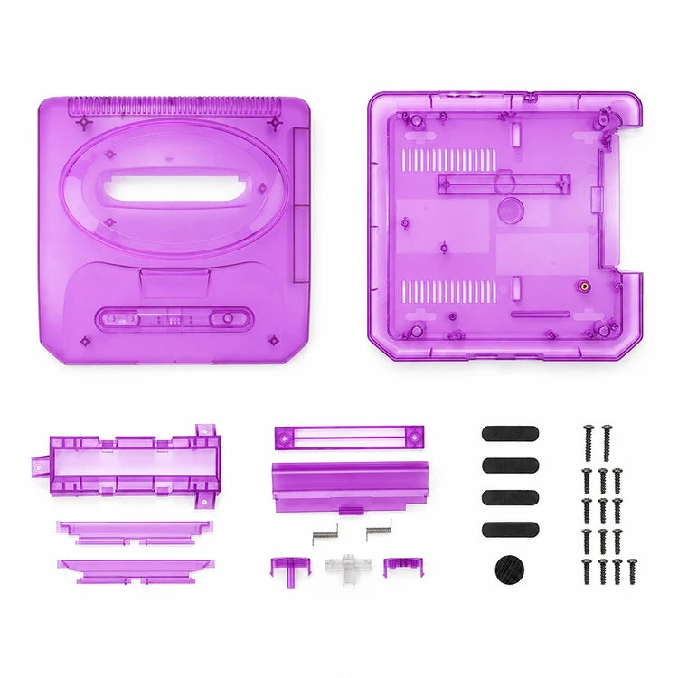 Replacement Console Shell for Sega Genesis 2 - Clear Purple