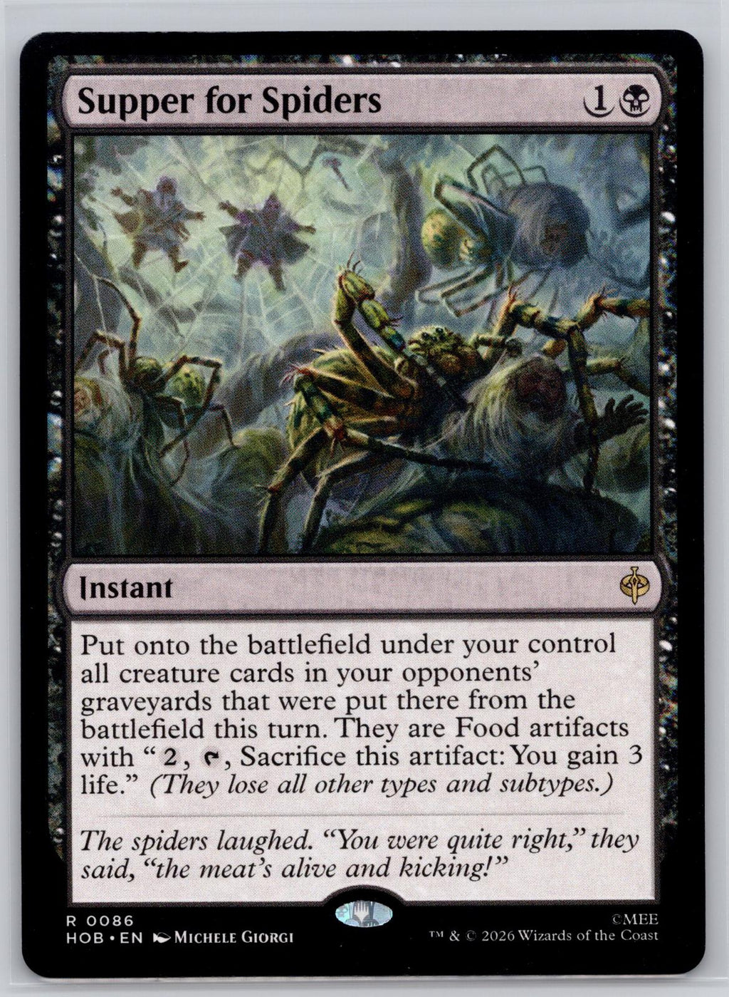 Supper for Spiders The Hobbit Magic: The Gathering Near Mint