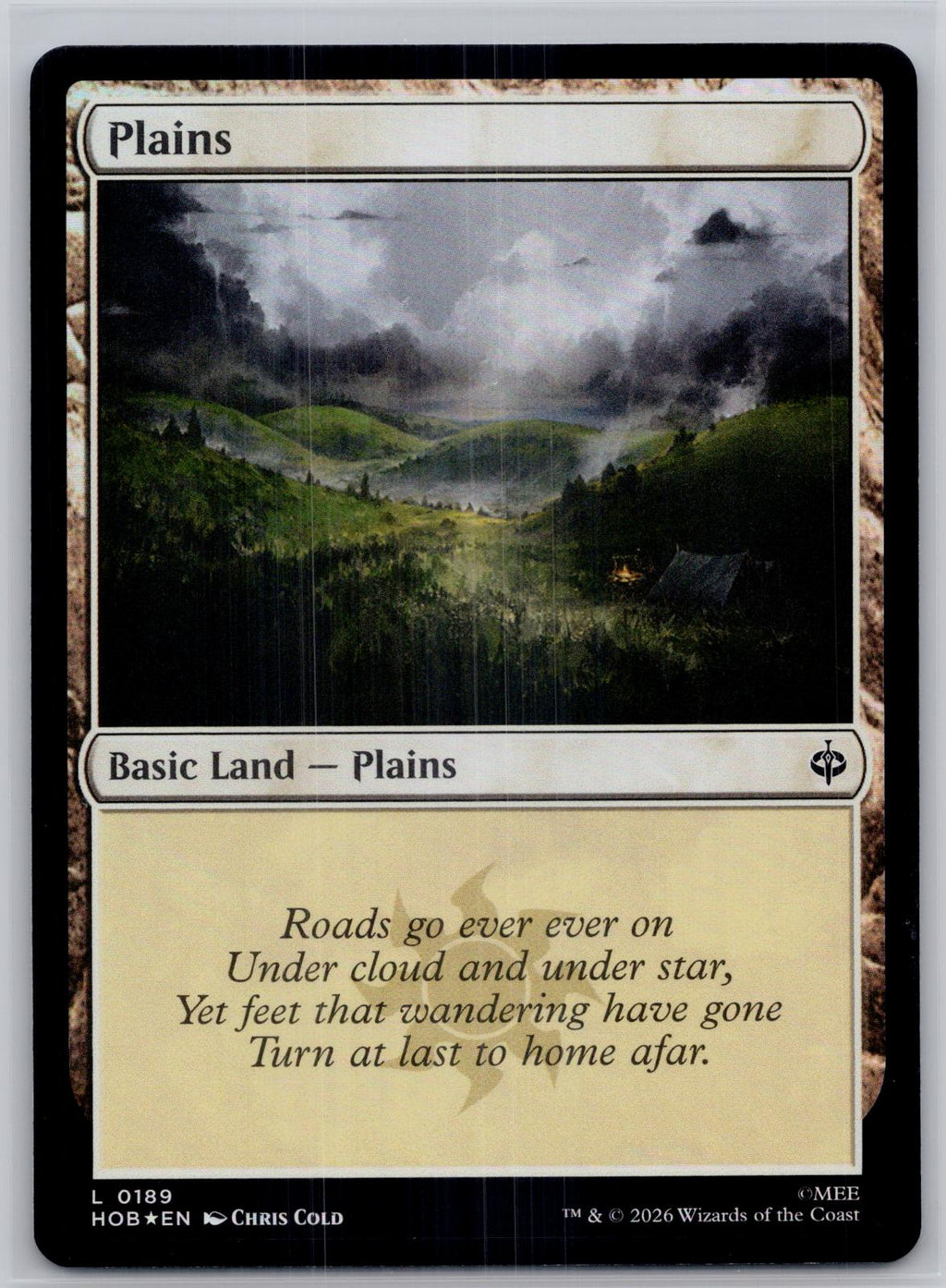 Plains (0189) The Hobbit Magic: The Gathering Foil Near Mint