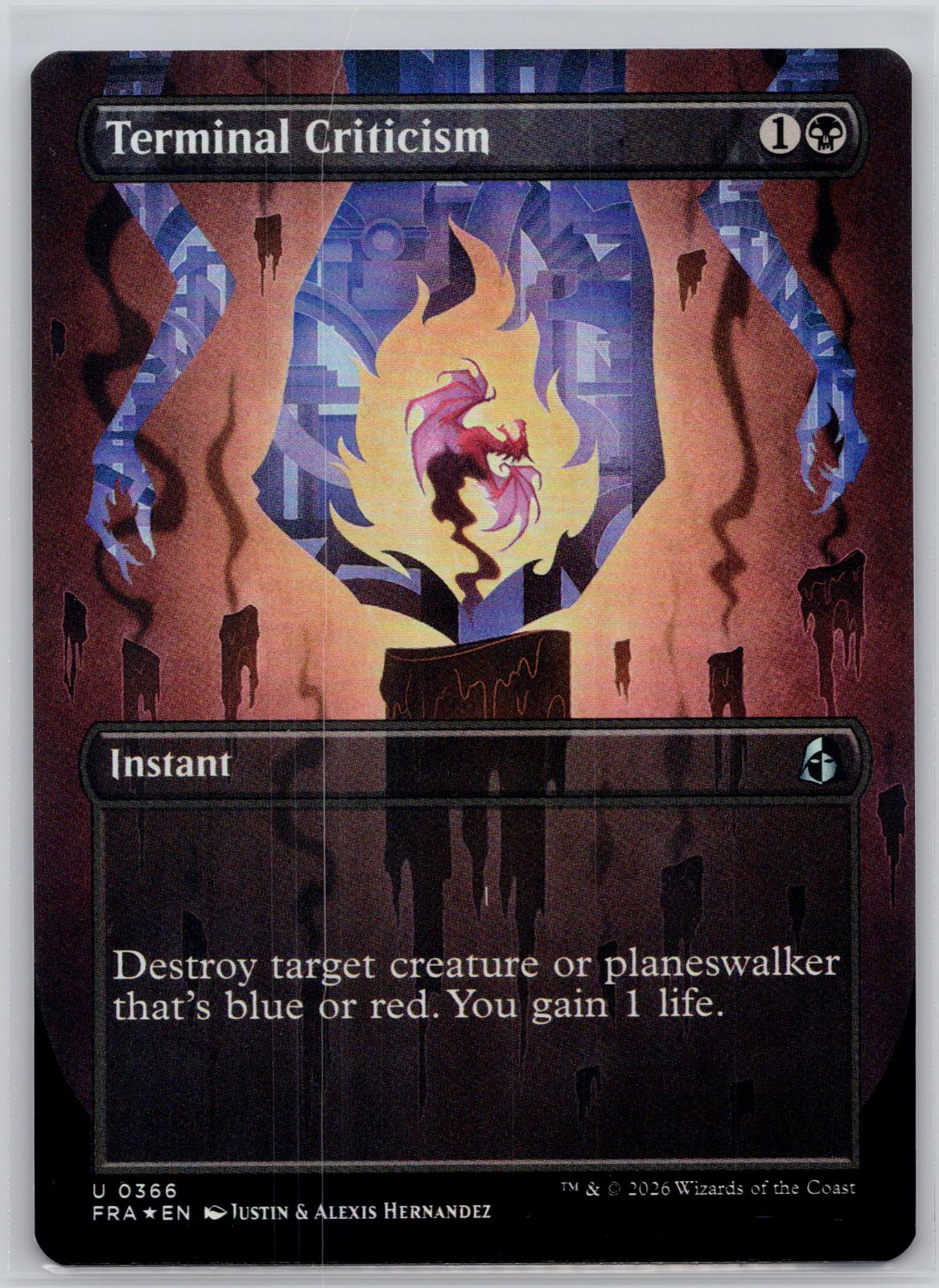Terminal Criticism (Borderless) Reality Fracture Magic: The Gathering Foil NM