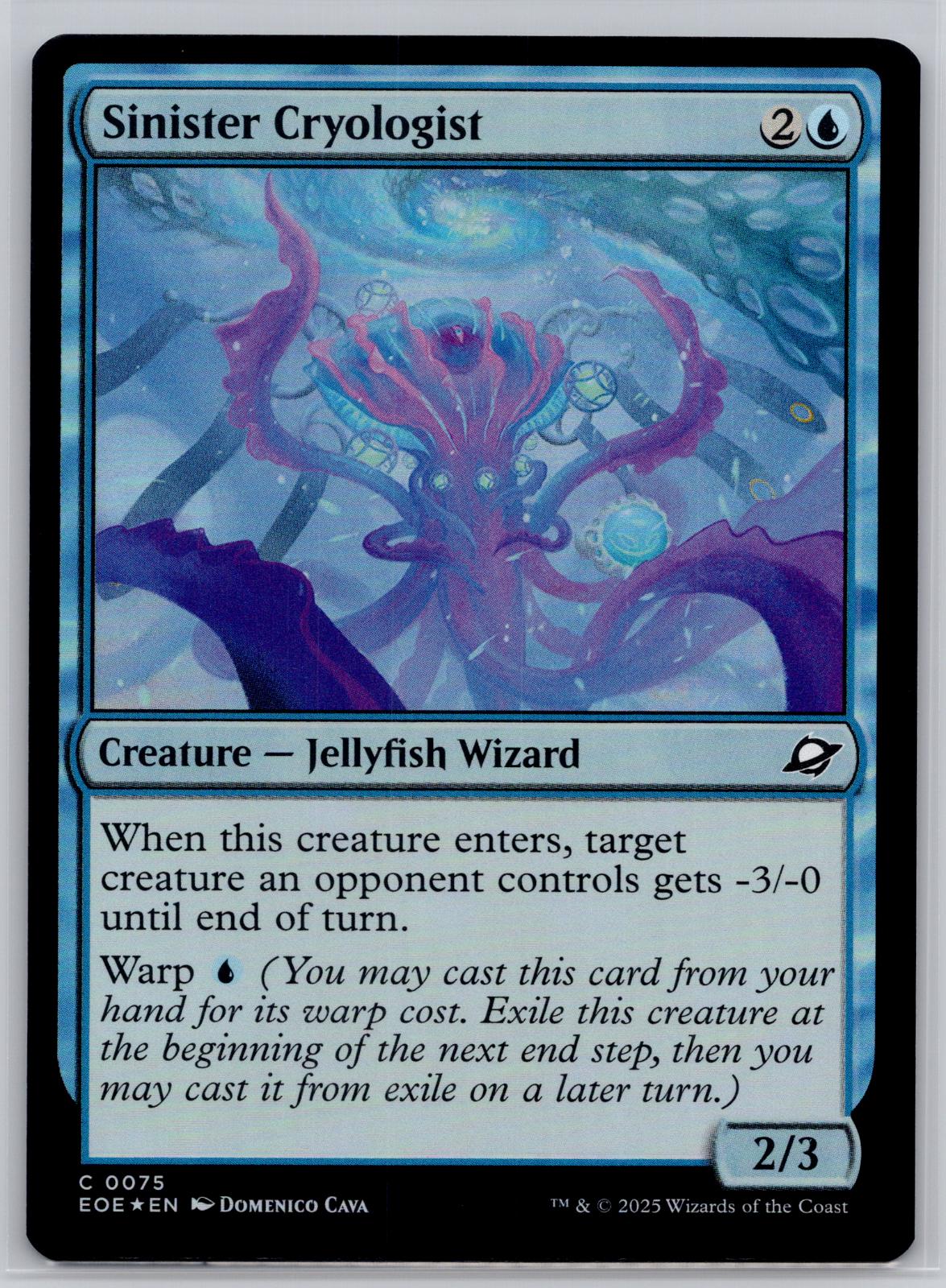 Sinister Cryologist Edge of Eternities Magic: The Gathering Foil Near Mint