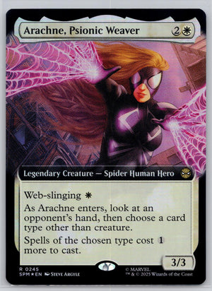Arachne, Psionic Weaver (Extended Art) Marvel's Spider-Man M:TG Foil NM