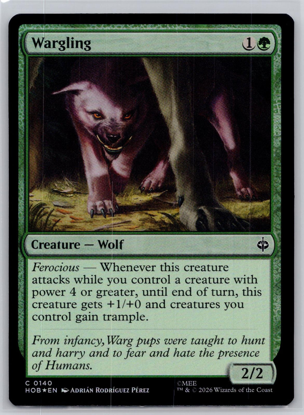 Wargling The Hobbit Magic: The Gathering Foil Near Mint