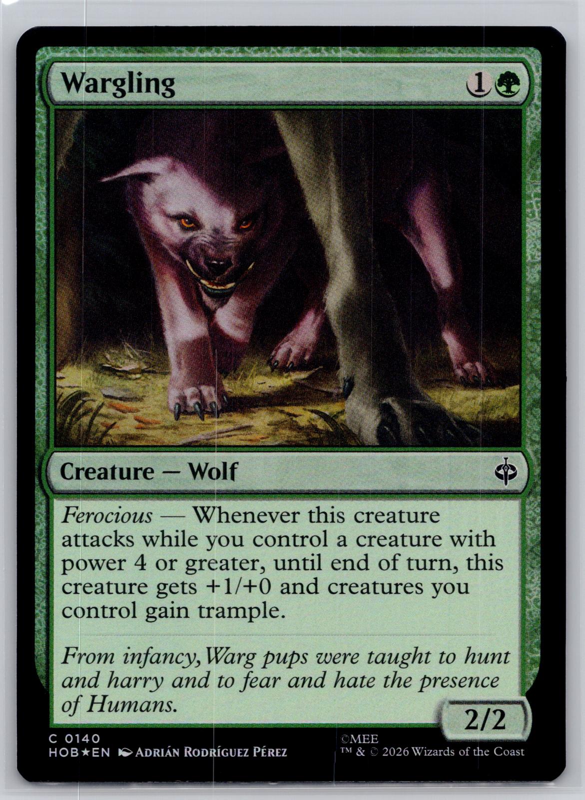 Wargling The Hobbit Magic: The Gathering Foil Near Mint