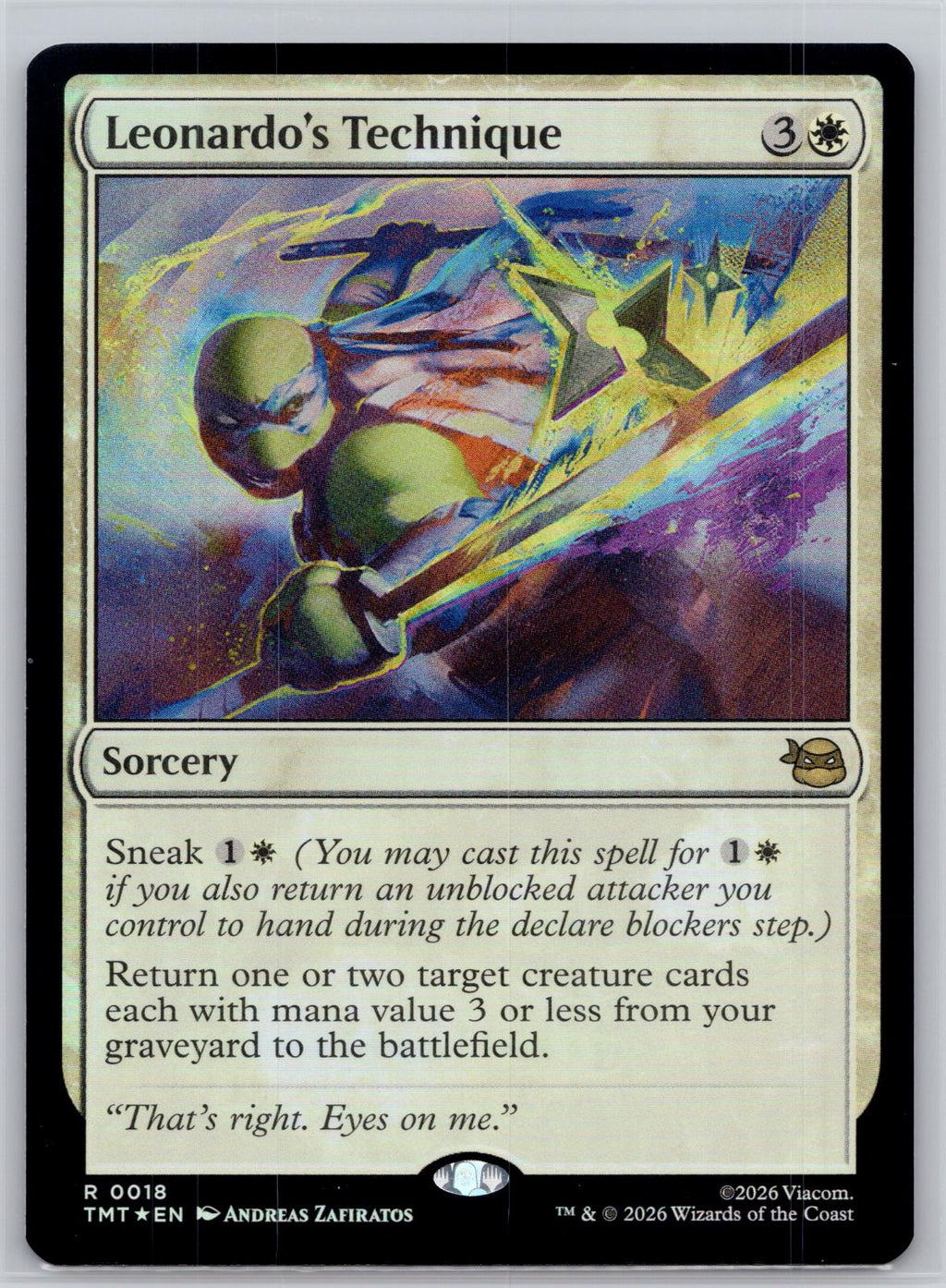 Leonardo's Technique Teenage Mutant Ninja Turtles Magic: The Gathering Foil NM