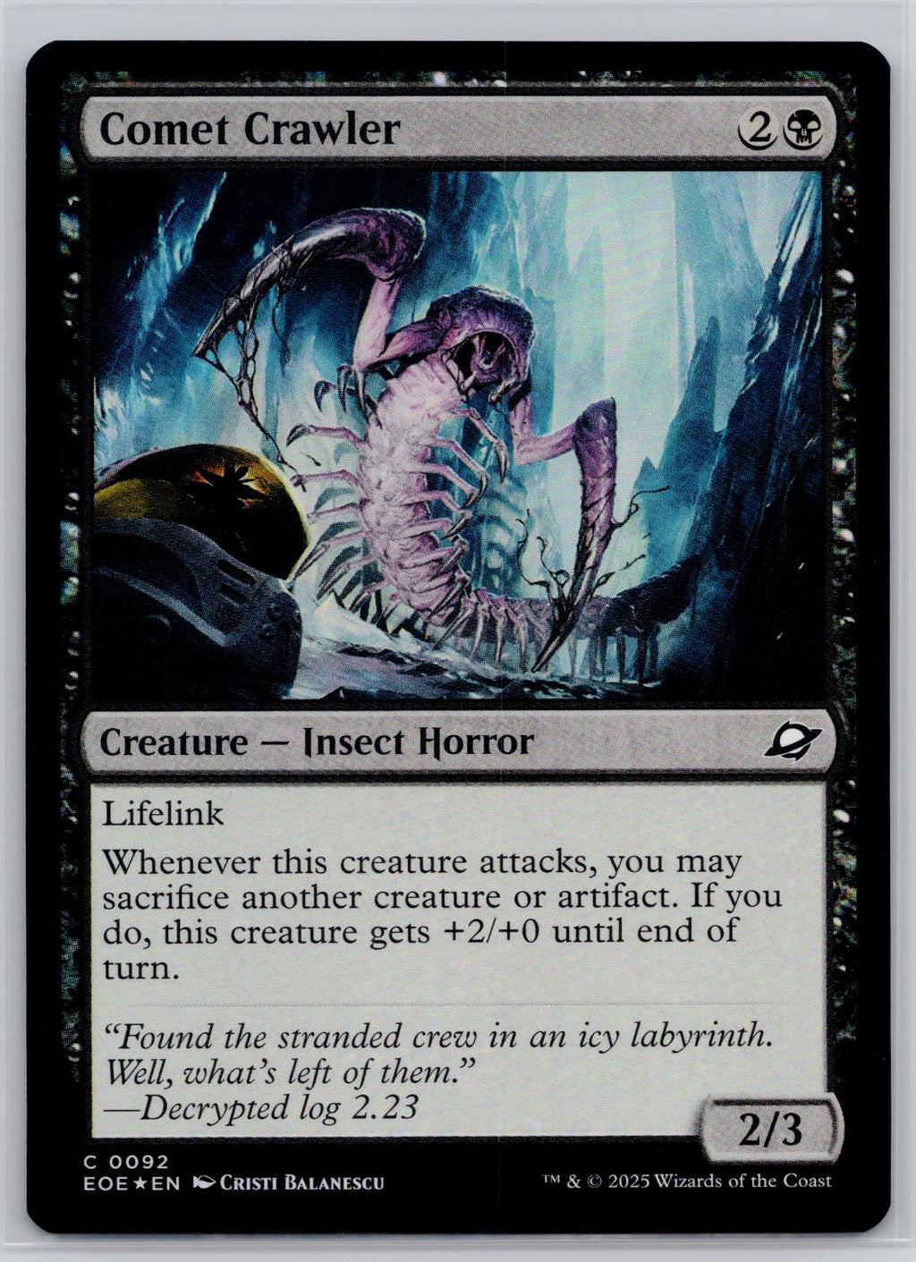 Comet Crawler Edge of Eternities Magic: The Gathering Foil Near Mint