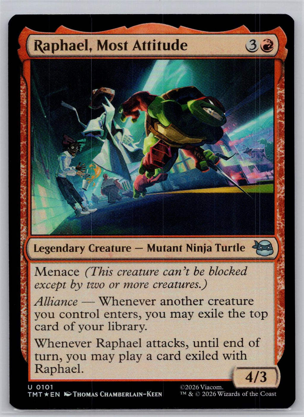 Raphael, Most Attitude Teenage Mutant Ninja Turtles Magic: The Gathering Foil NM