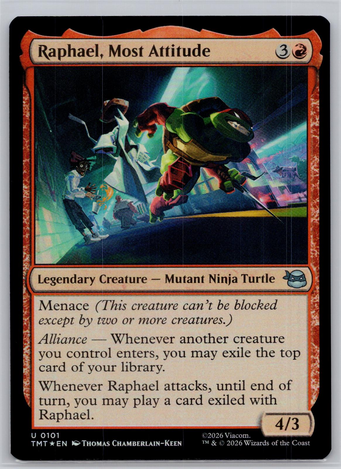 Raphael, Most Attitude Teenage Mutant Ninja Turtles Magic: The Gathering Foil NM