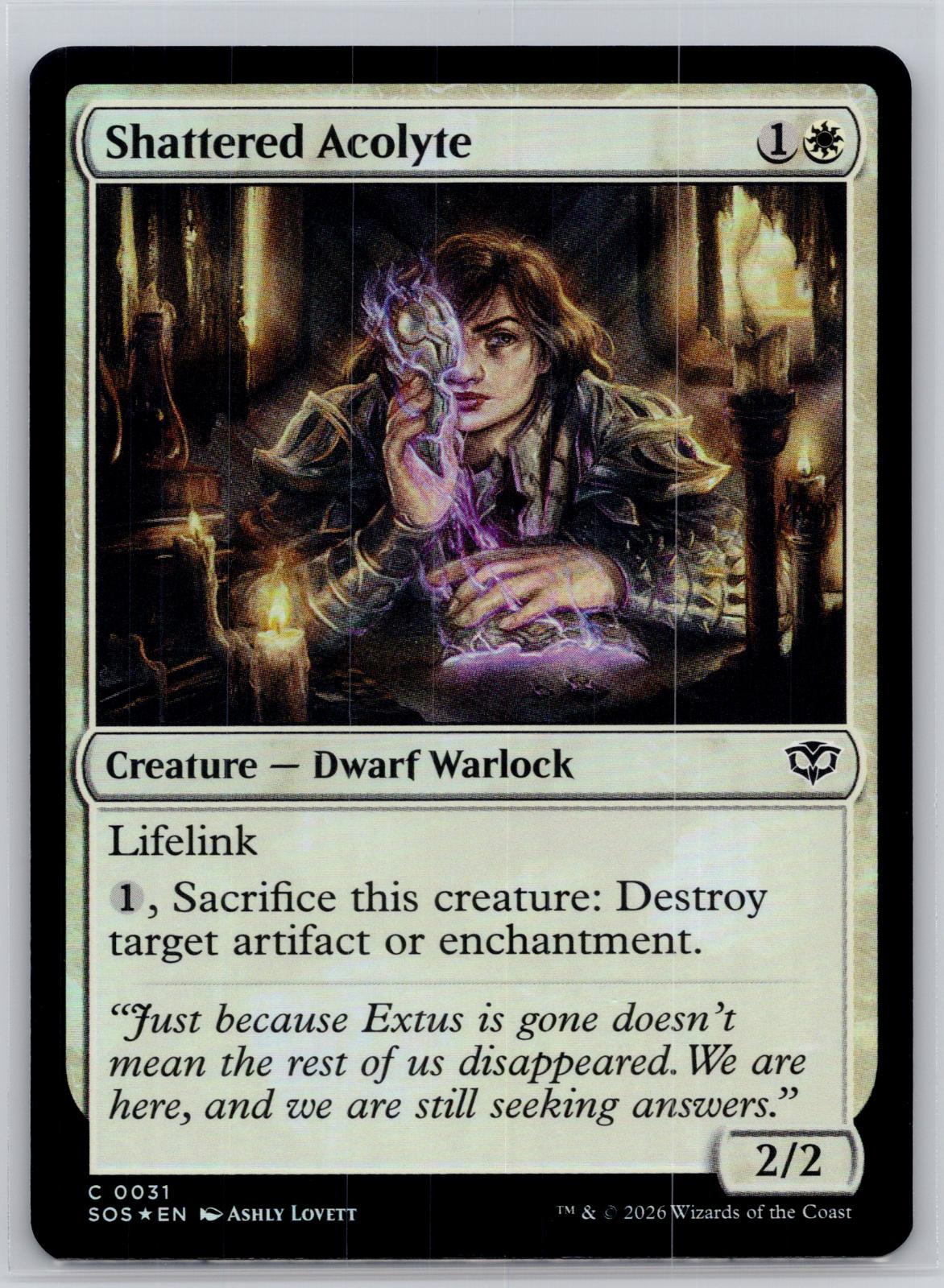 Shattered Acolyte Secrets of Strixhaven Magic: The Gathering Foil Near Mint