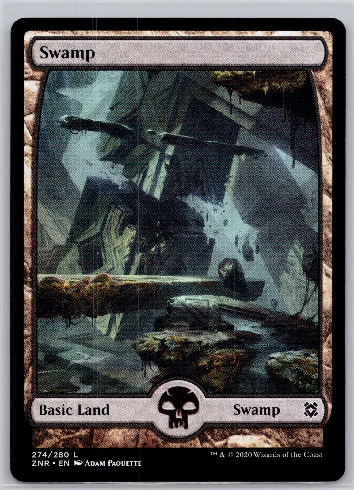 Swamp (274) - Full Art Zendikar Rising Magic: The Gathering Near Mint