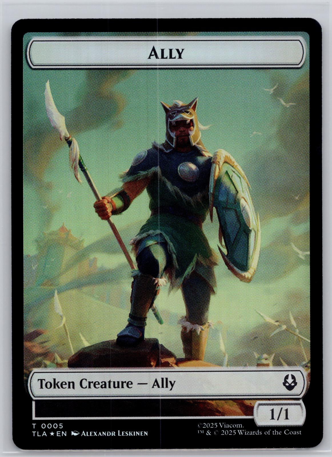Ally (0005) // Clue (0018) 2-Sided Token Avatar: The Last Airbender M:TG Foil NM