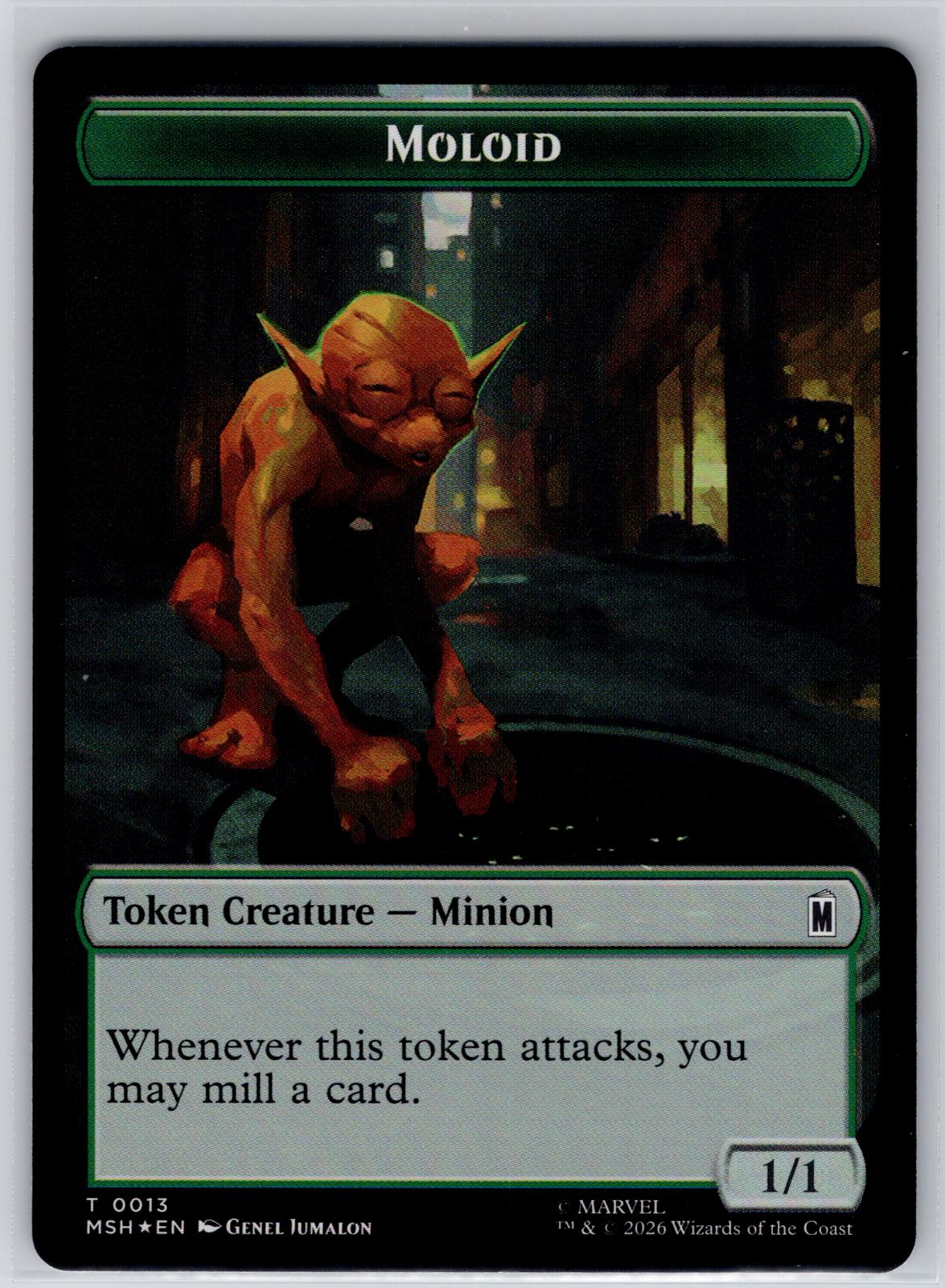 Wall // Moloid Double-Sided Token Holo Marvel Super Heroes M:TG Foil NM
