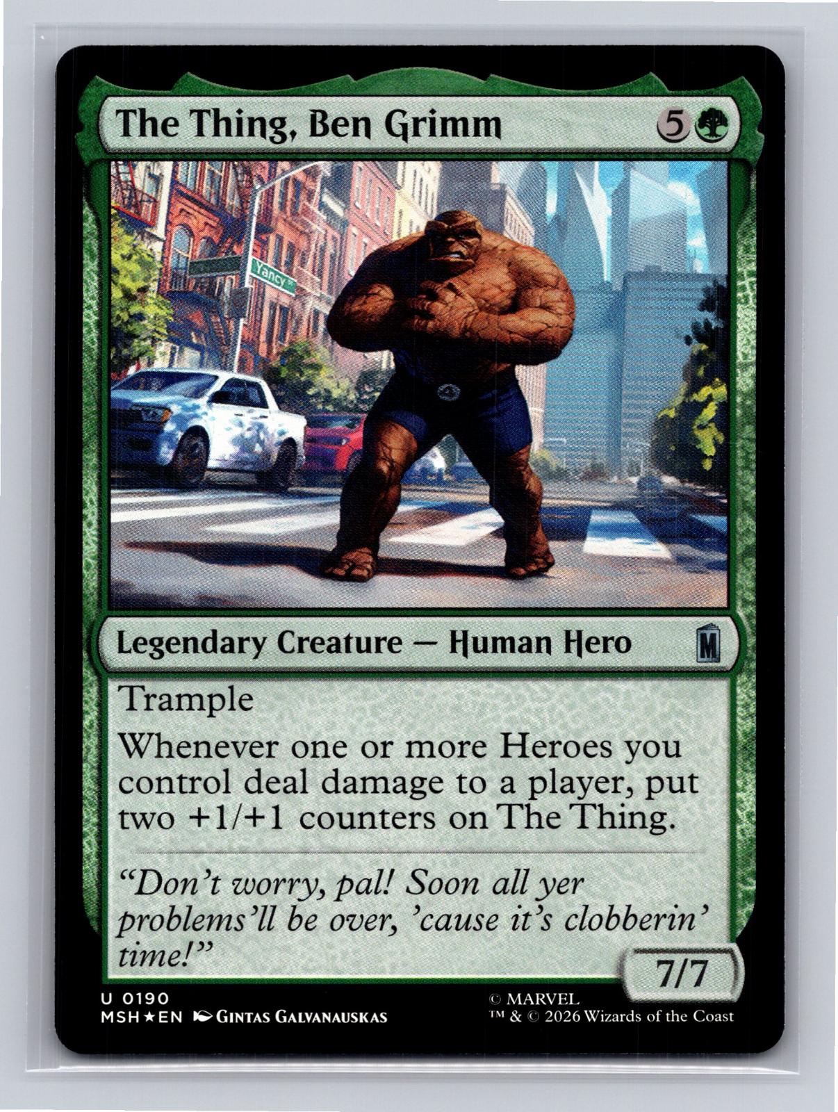 The Thing, Ben Grimm Marvel Super Heroes Magic: The Gathering Foil Near Mint