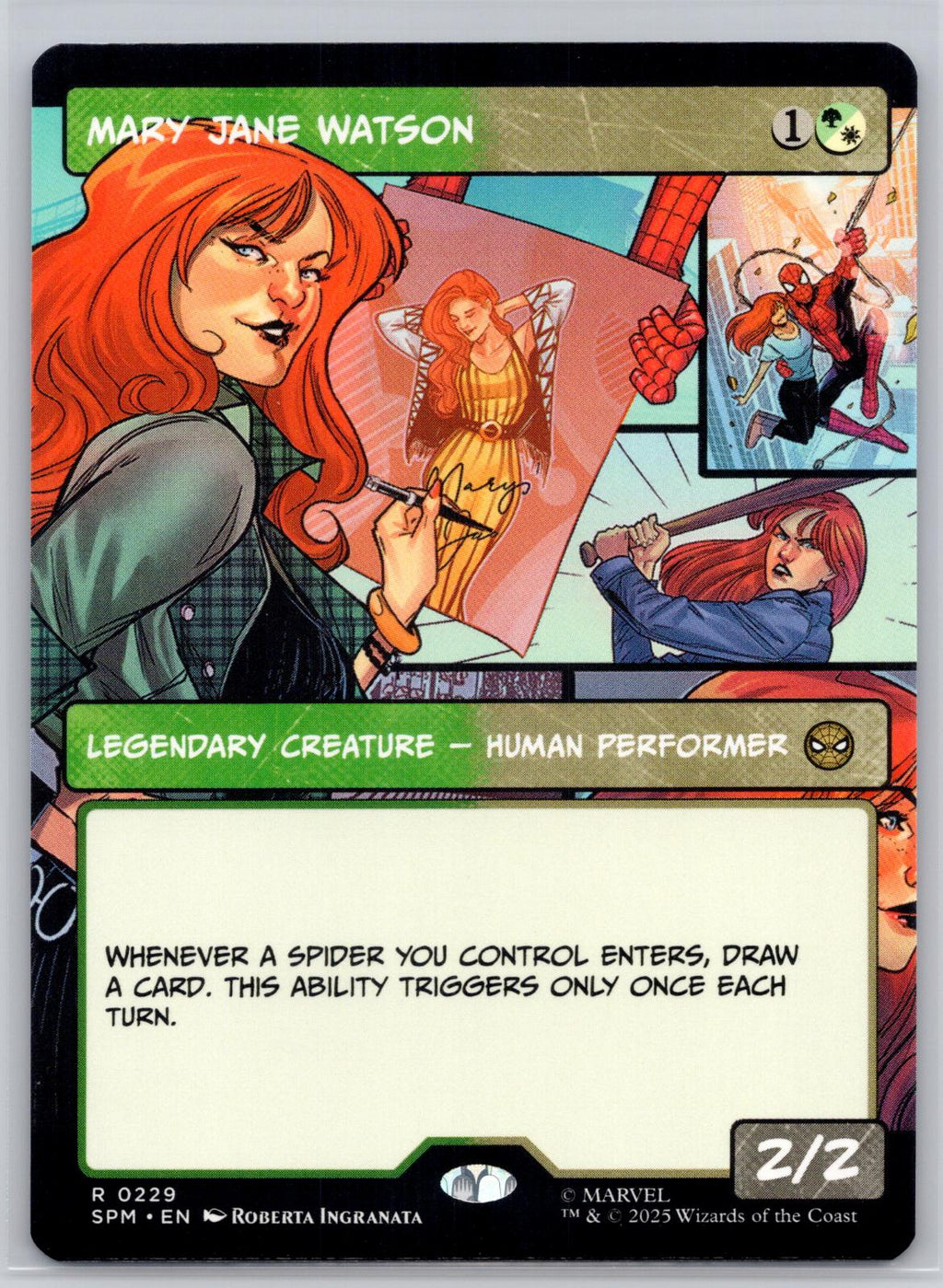 Mary Jane Watson (Borderless) Marvel's Spider-Man Magic: The Gathering Near Mint
