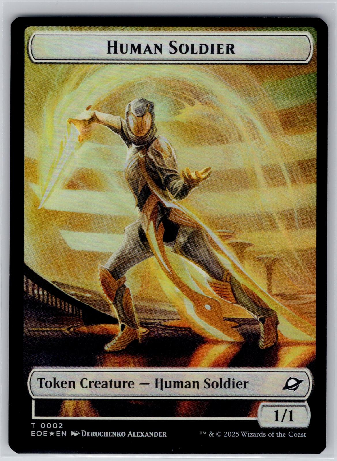 Human Soldier // Lander Double-Sided Token Edge of Eternities M:TG Foil NM