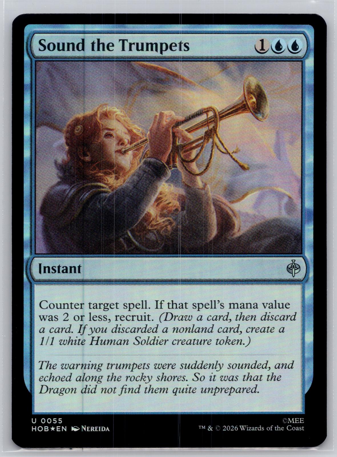 Sound the Trumpets The Hobbit Magic: The Gathering Foil Near Mint