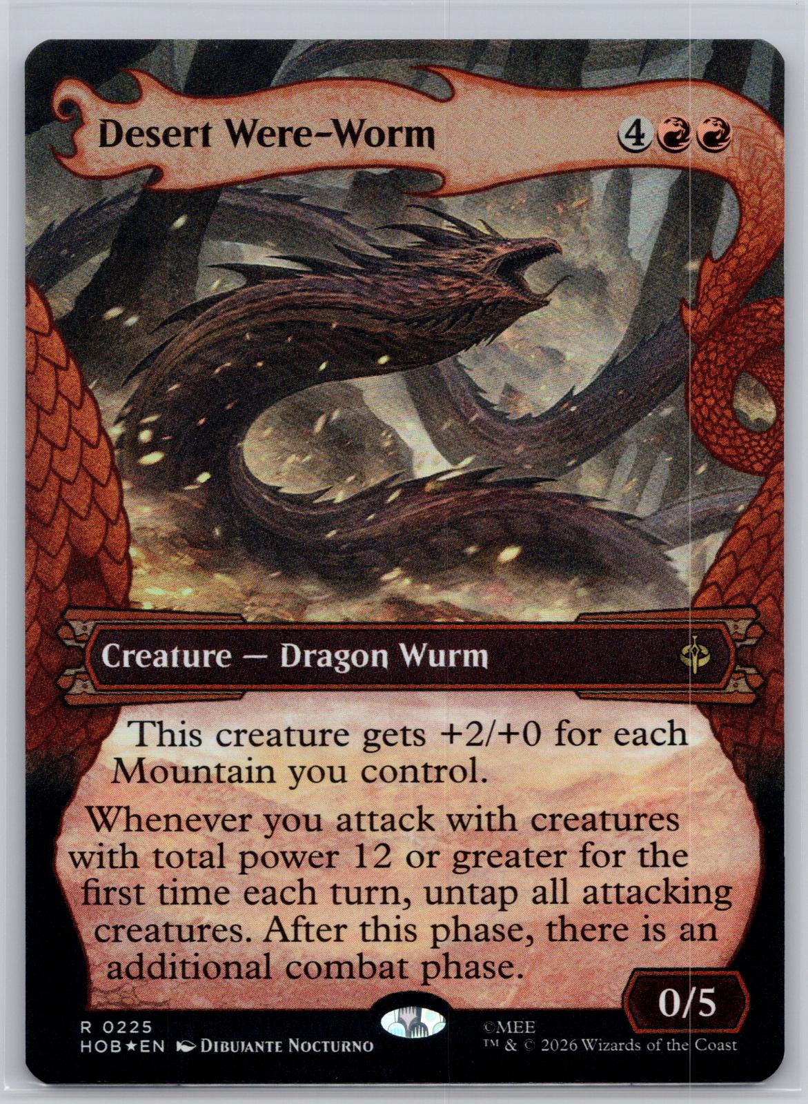 Desert Were-Worm (Showcase) The Hobbit Magic: The Gathering Foil Near Mint