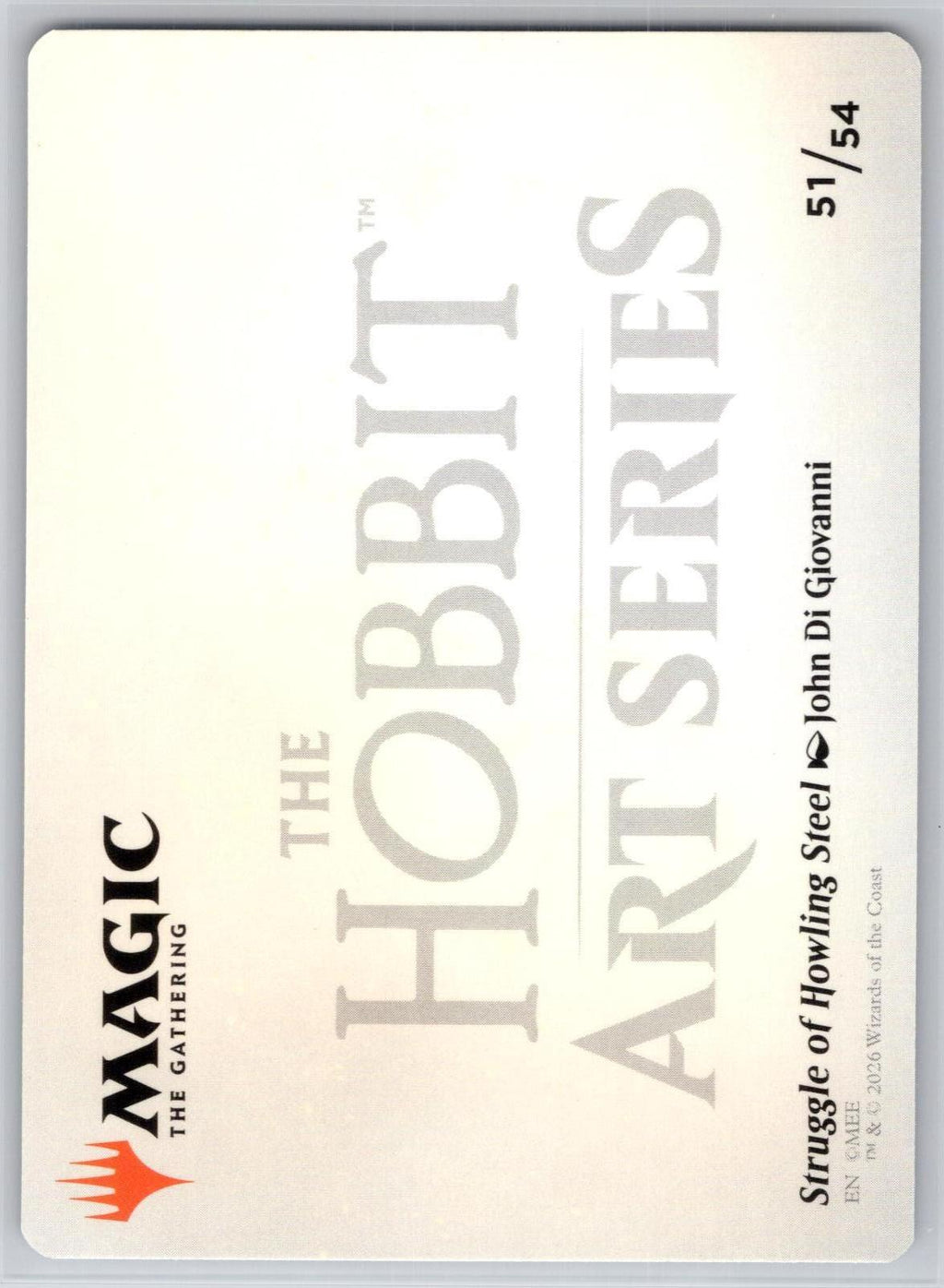 Struggle of Howling Steel Art Card Art Series:The Hobbit Magic: The Gathering NM