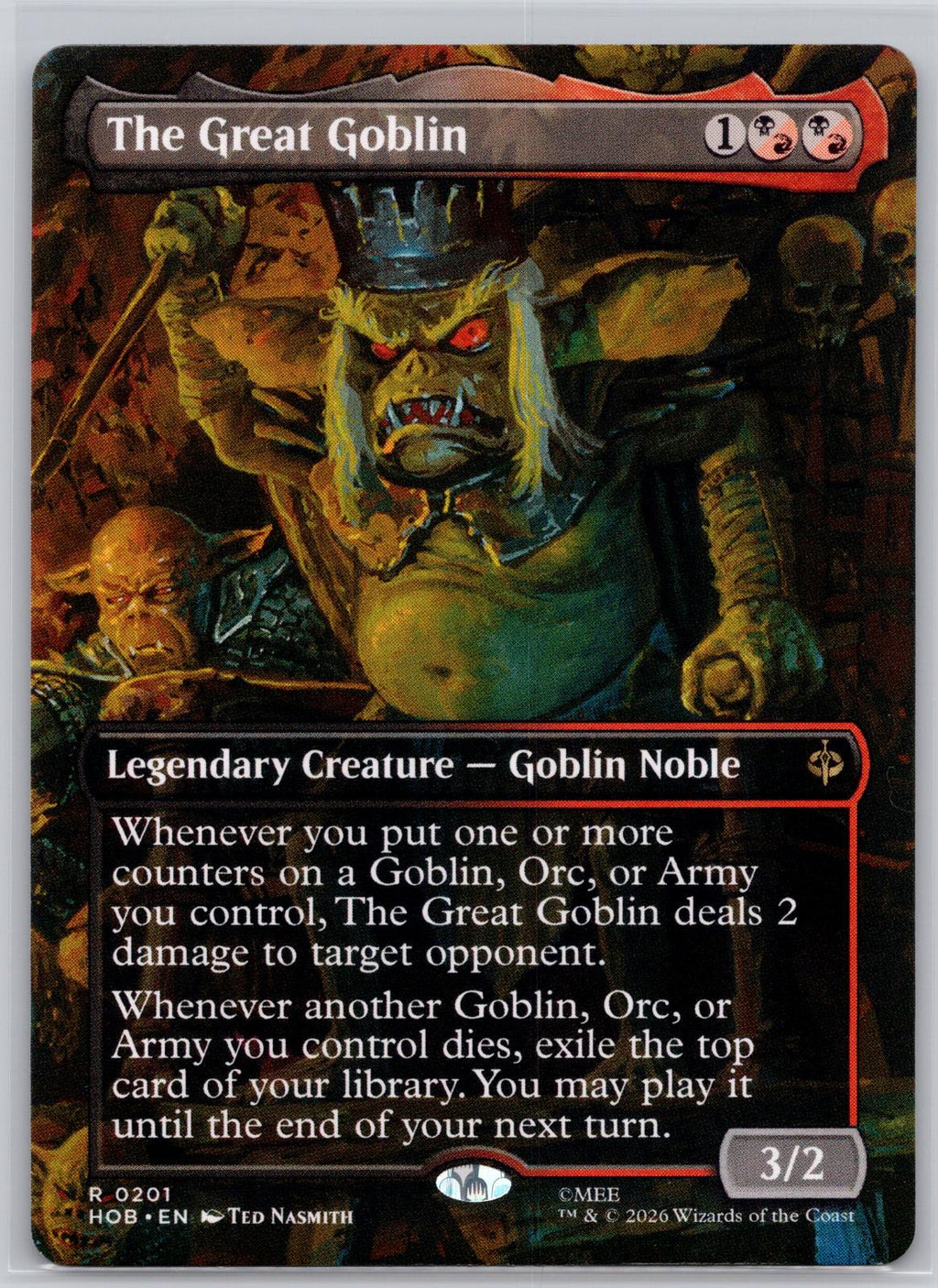 The Great Goblin (Borderless) The Hobbit Magic: The Gathering Near Mint