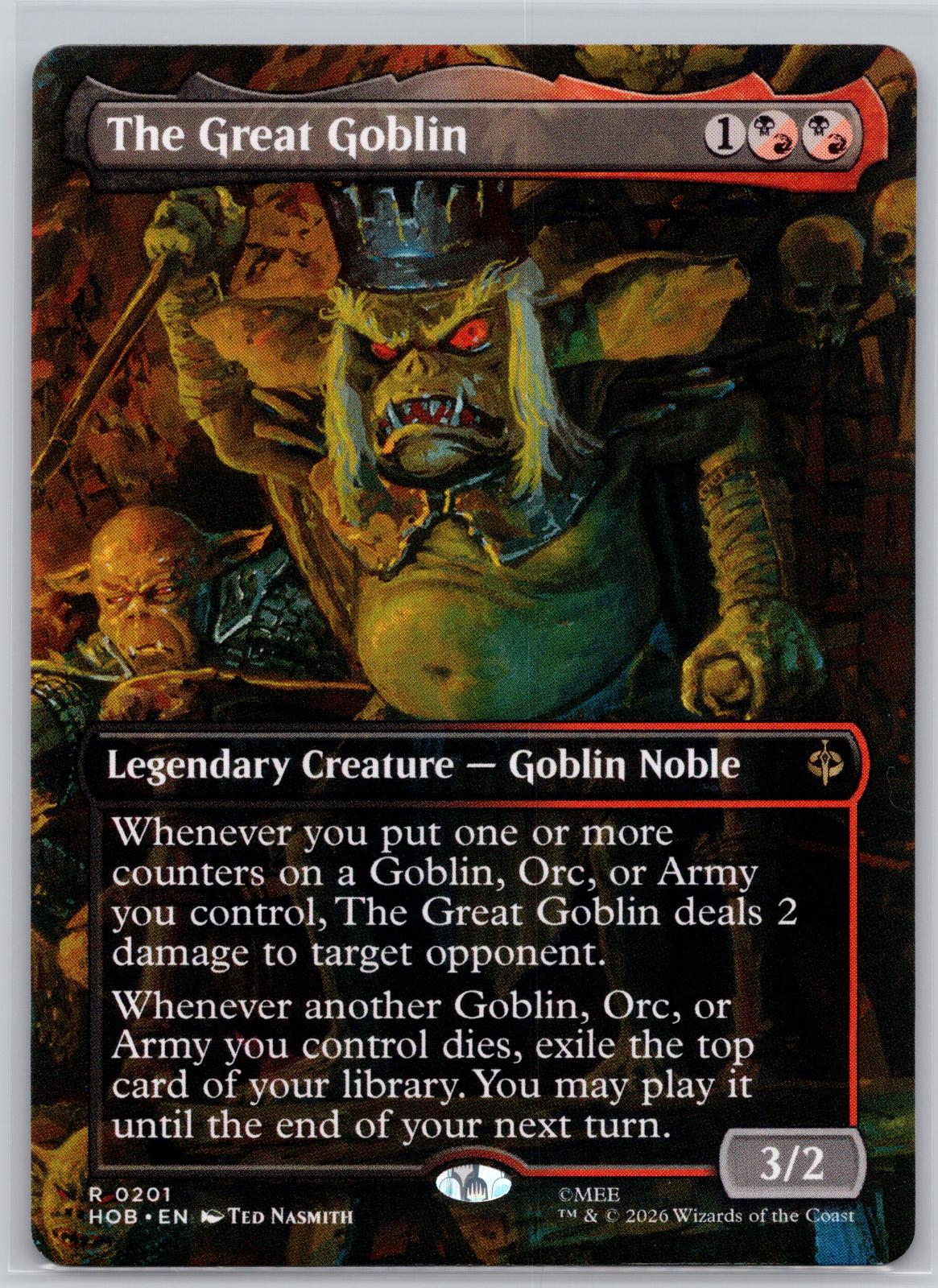 The Great Goblin (Borderless) The Hobbit Magic: The Gathering Near Mint