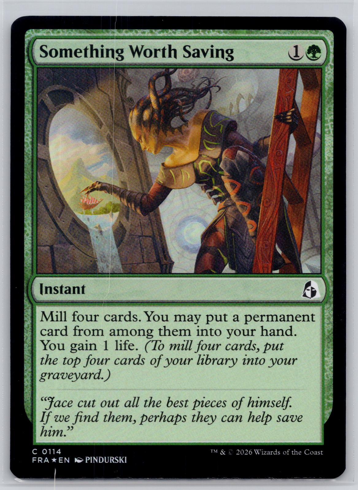 Something Worth Saving Reality Fracture Magic: The Gathering Foil Near Mint