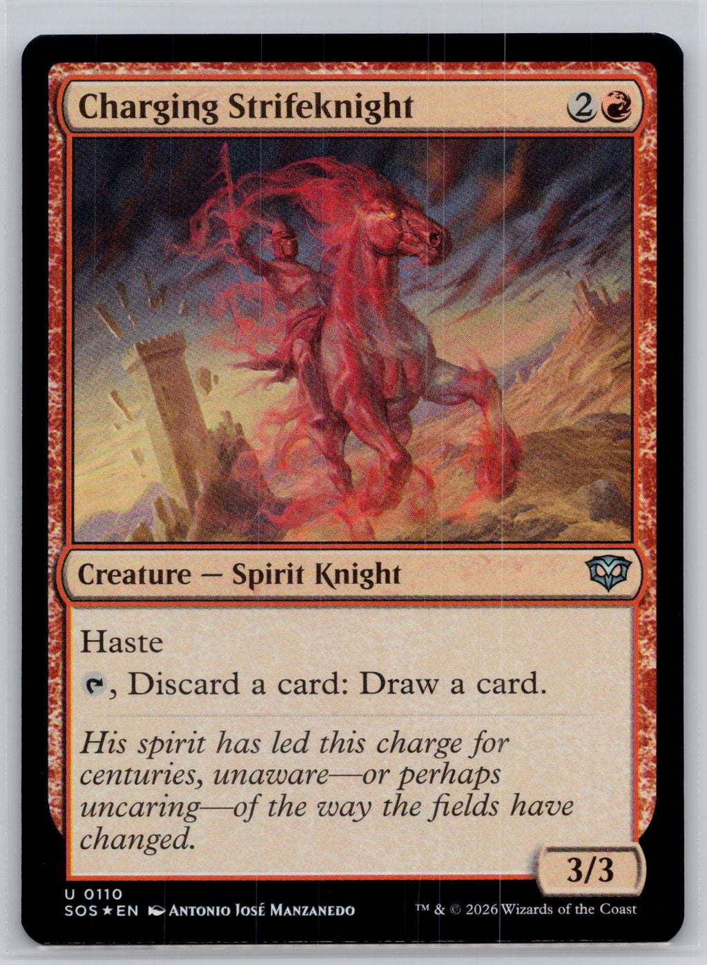 Charging Strikeknight Secrets of Strixhaven Magic: The Gathering Foil Near Mint