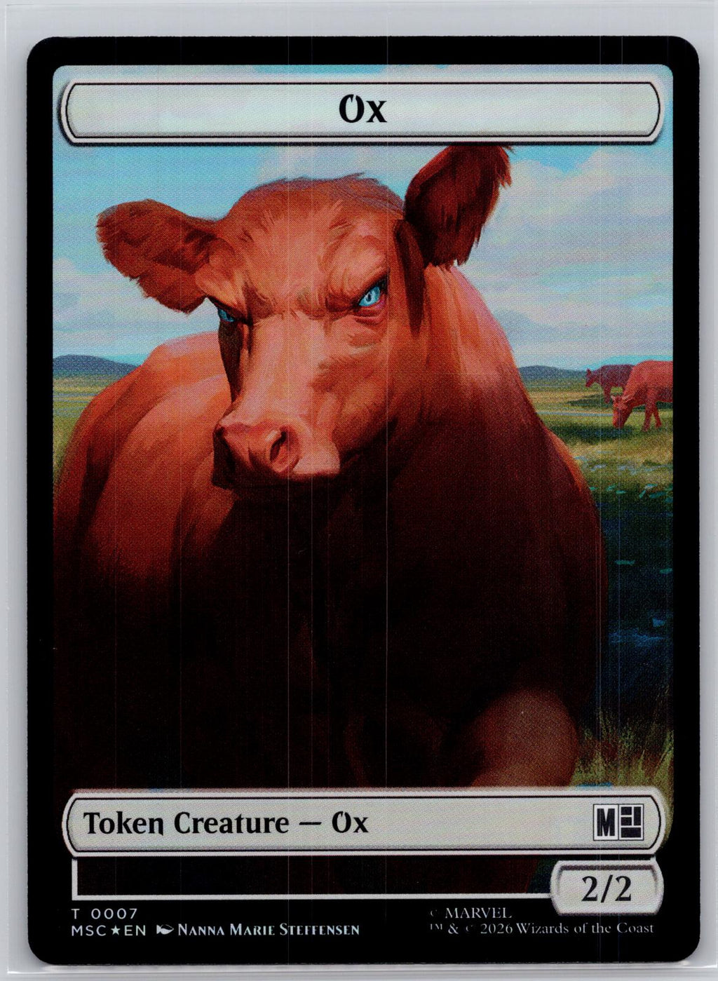 Ox // Vibranium Double-Sided Token Commander: Marvel Super Heroes M:TG Foil NM