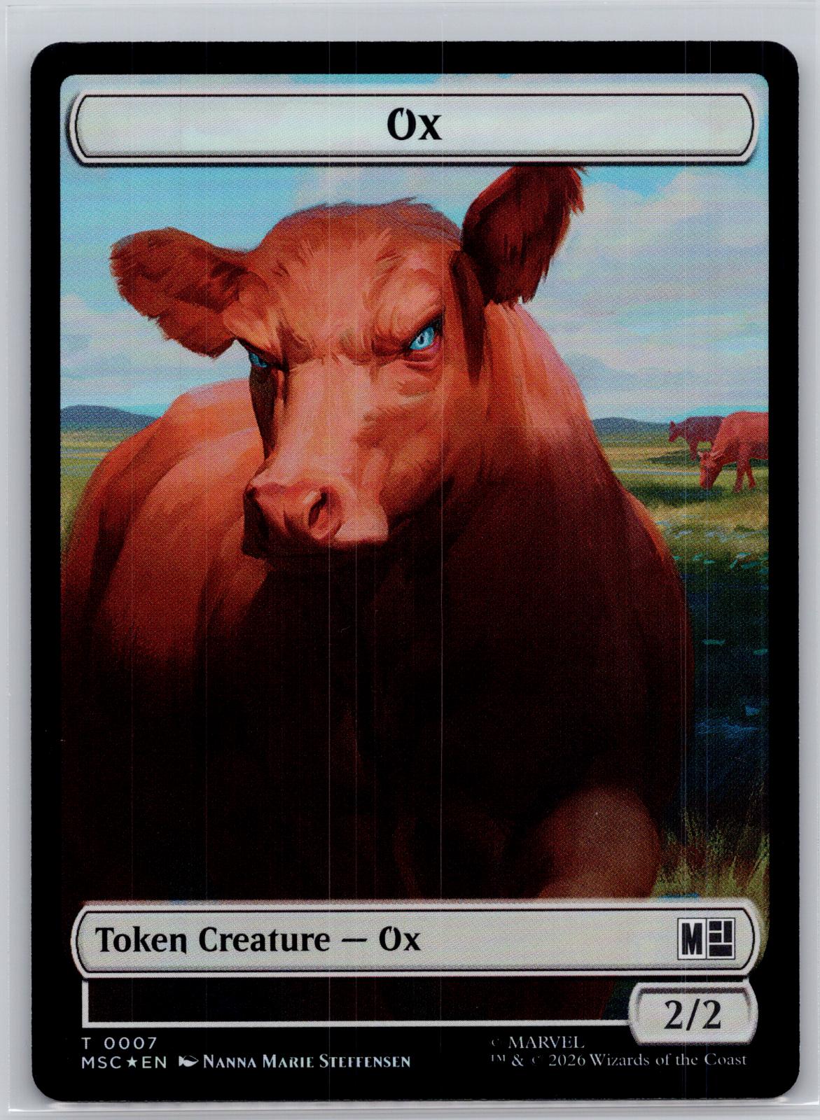 Ox // Vibranium Double-Sided Token Commander: Marvel Super Heroes M:TG Foil NM
