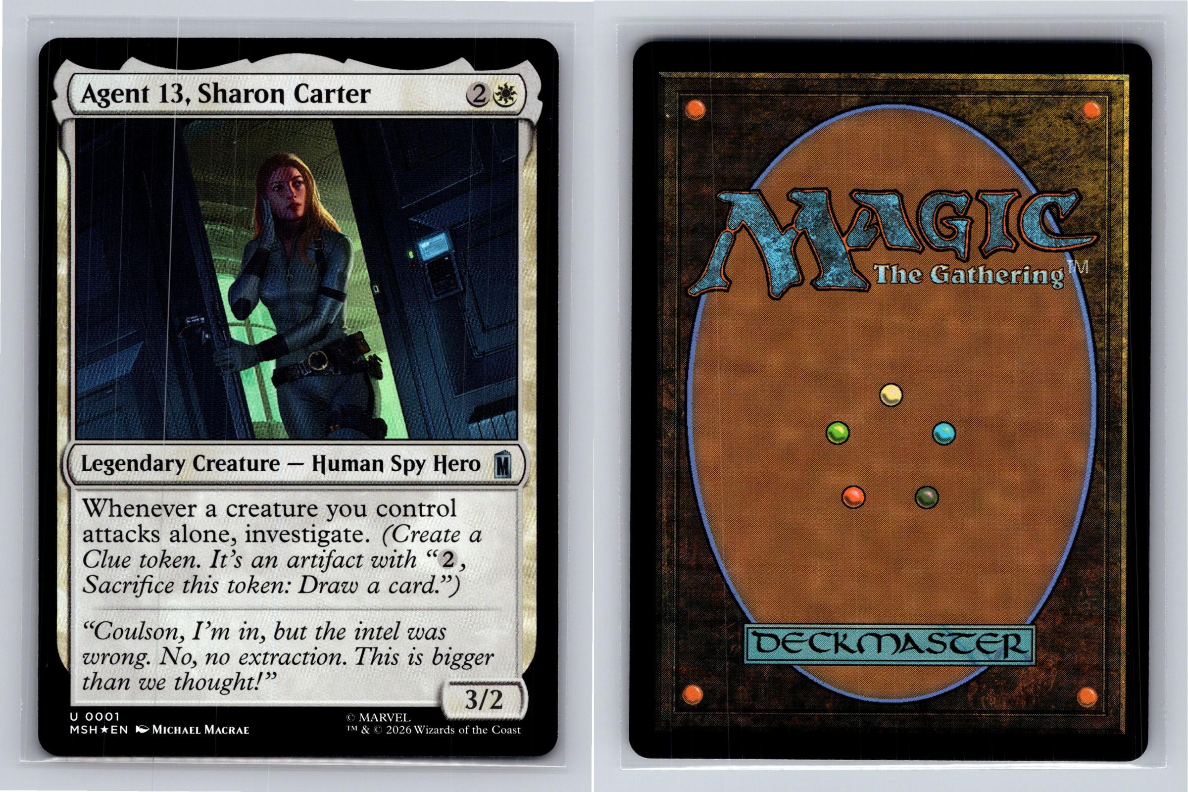 Agent 13, Sharon Carter Marvel Super Heroes Magic: The Gathering Foil Near Mint