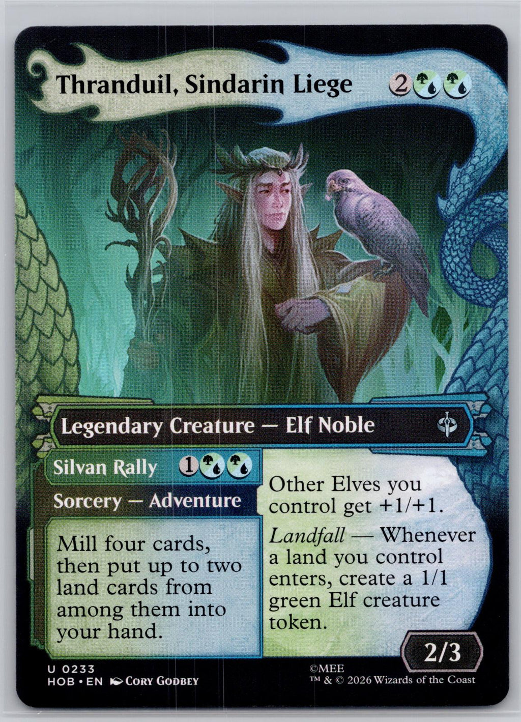 Thranduil, Sindarin Liege (Showcase) The Hobbit Magic: The Gathering Near Mint