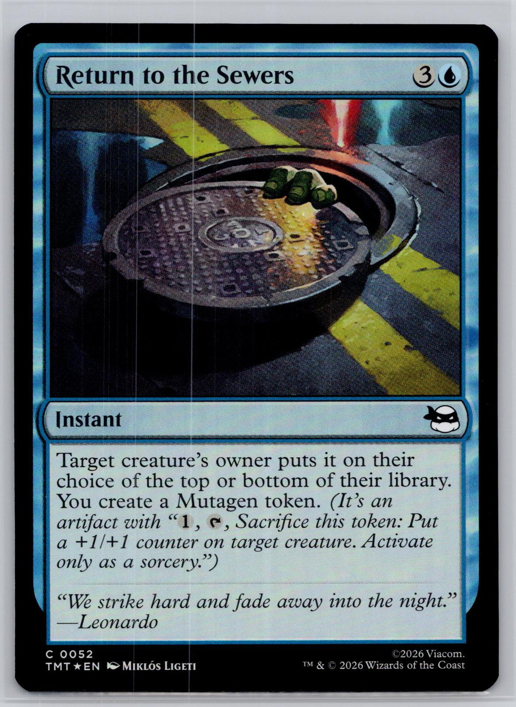 Return to the Sewers Teenage Mutant Ninja Turtles Magic: The Gathering Foil NM