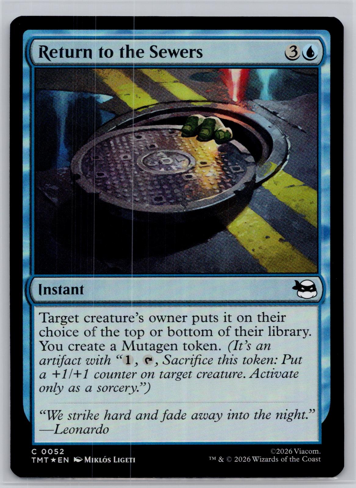 Return to the Sewers Teenage Mutant Ninja Turtles Magic: The Gathering Foil NM