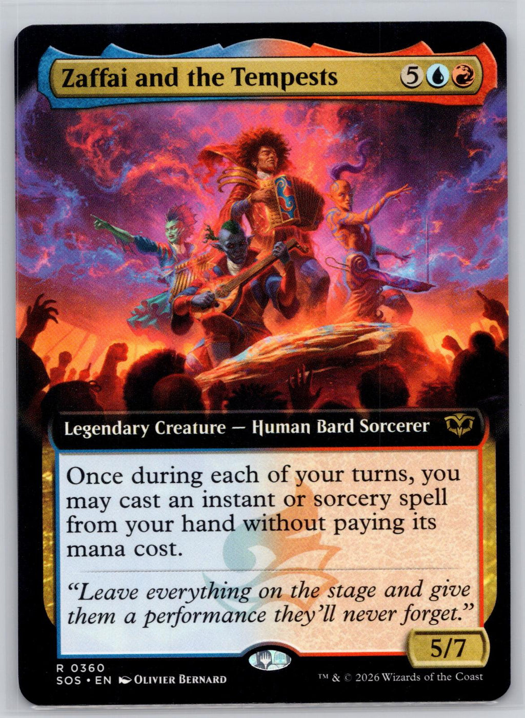 Zaffai and the Tempests (Extended Art) Secrets of Strixhaven M:TG NM