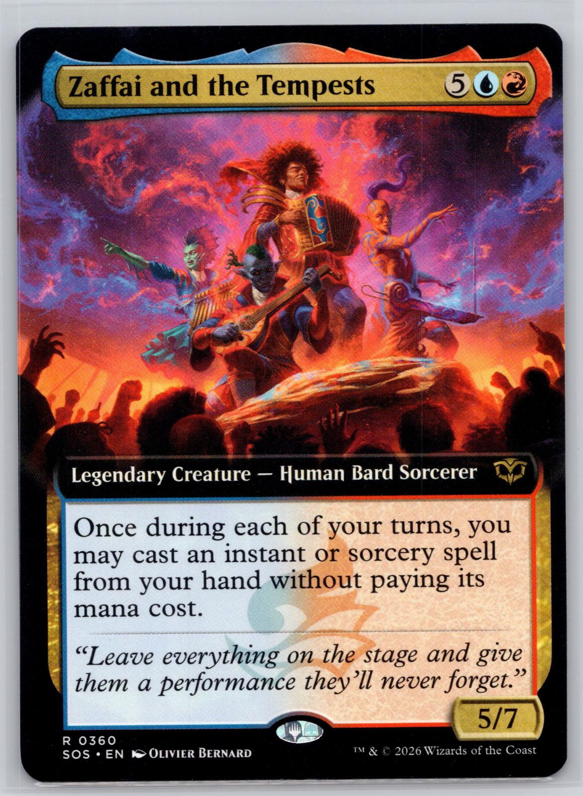Zaffai and the Tempests (Extended Art) Secrets of Strixhaven M:TG NM