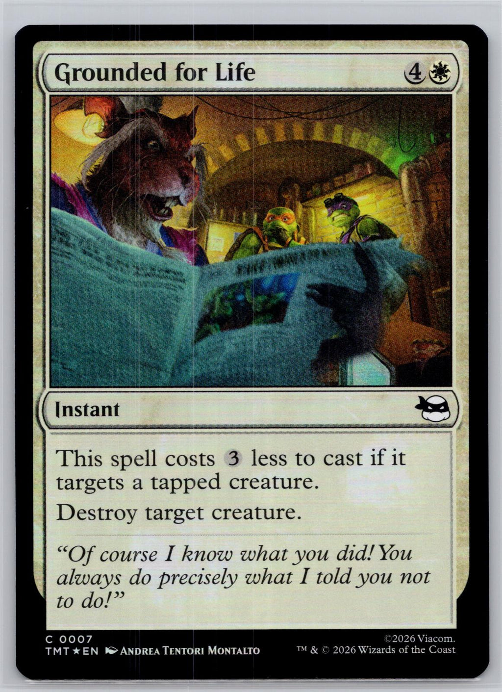 Grounded for Life Teenage Mutant Ninja Turtles Magic: The Gathering Foil NM