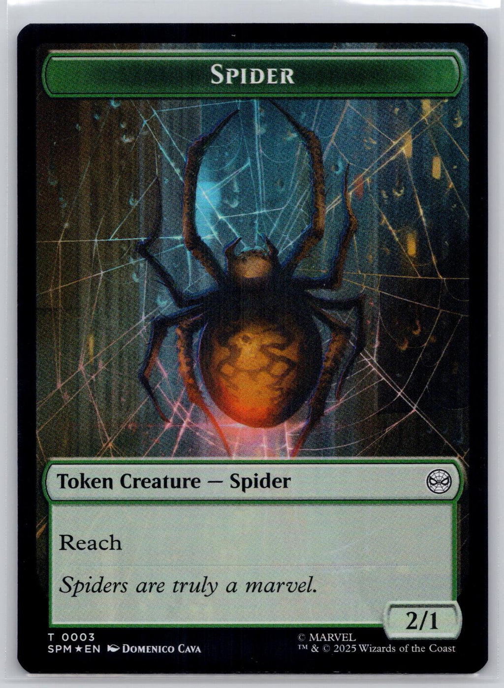 Spider // Food Double-Sided Token Marvel's Spider-Man M:TG Foil NM