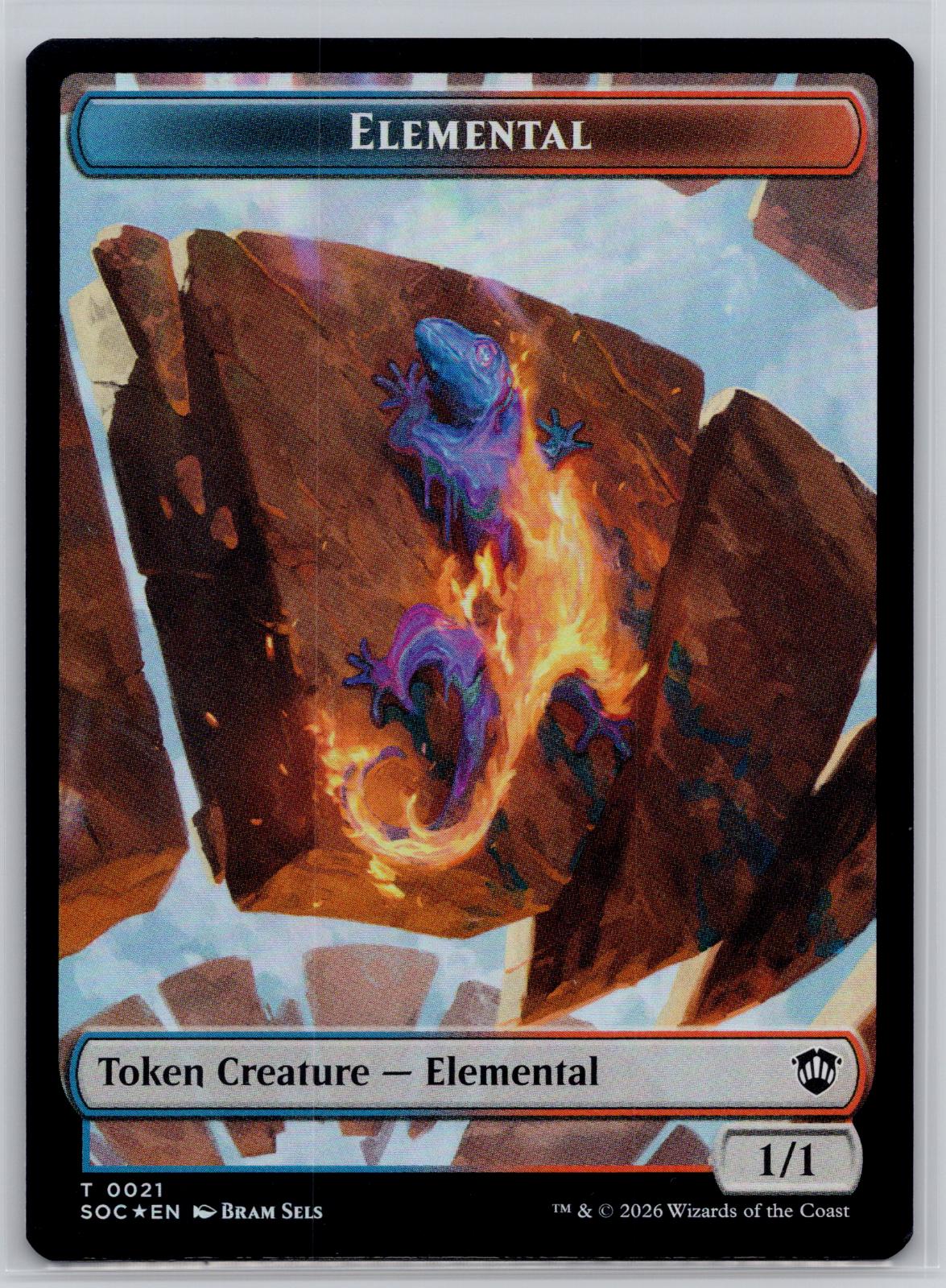 Elemental // Phyrexian Myr 2-Sided Token Commander: SOS M:TG Foil NM