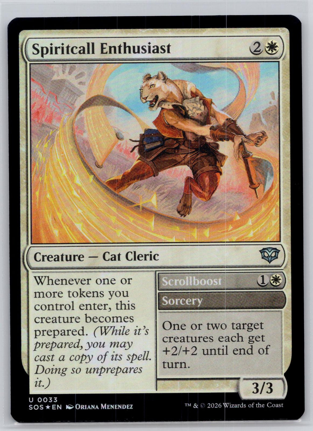 Spiritcall Enthusiast Secrets of Strixhaven Magic: The Gathering Foil Near Mint