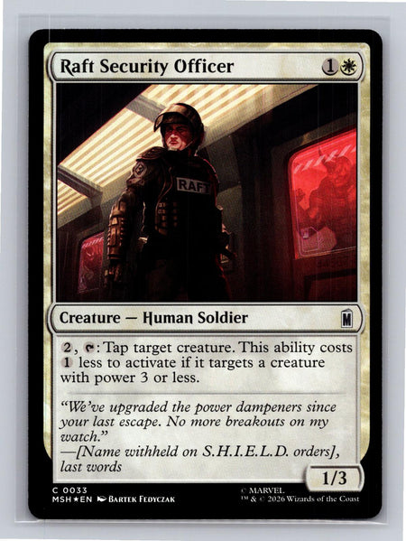 Raft Security Officer Marvel Super Heroes Magic: The Gathering Foil Near Mint