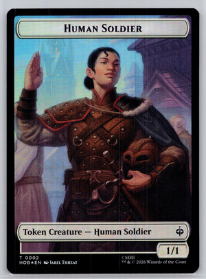 Human Soldier//Treasure Double-Sided Token Hobbit Magic:The Gathering Foil NM