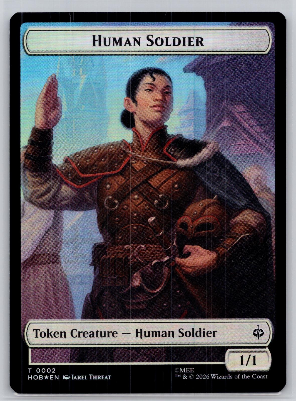 Human Soldier//Treasure Double-Sided Token Hobbit Magic:The Gathering Foil NM