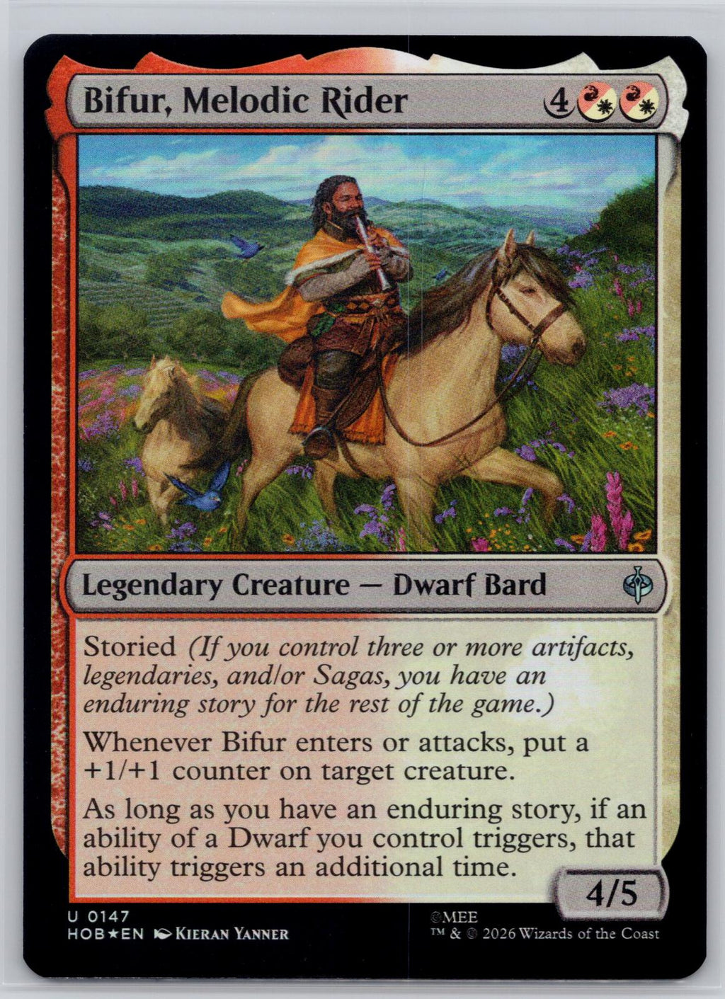 Bifur, Melodic Rider The Hobbit Magic: The Gathering Foil Near Mint