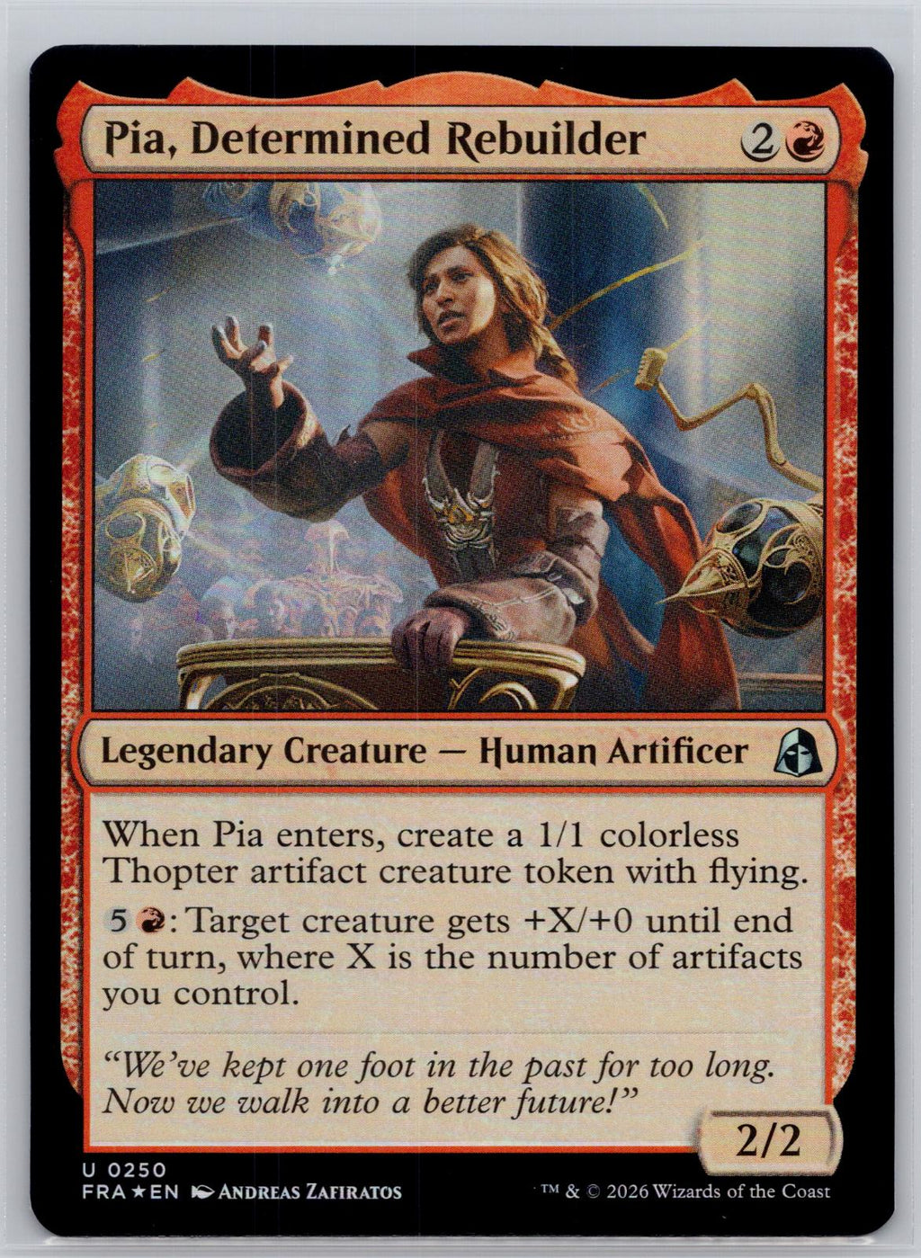 Pia, Determined Rebuilder Reality Fracture Magic: The Gathering Foil Near Mint