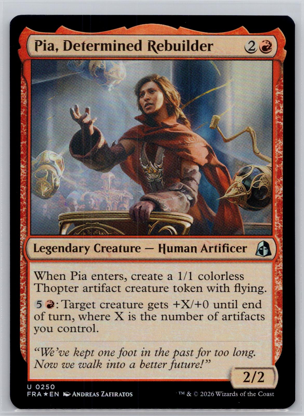 Pia, Determined Rebuilder Reality Fracture Magic: The Gathering Foil Near Mint