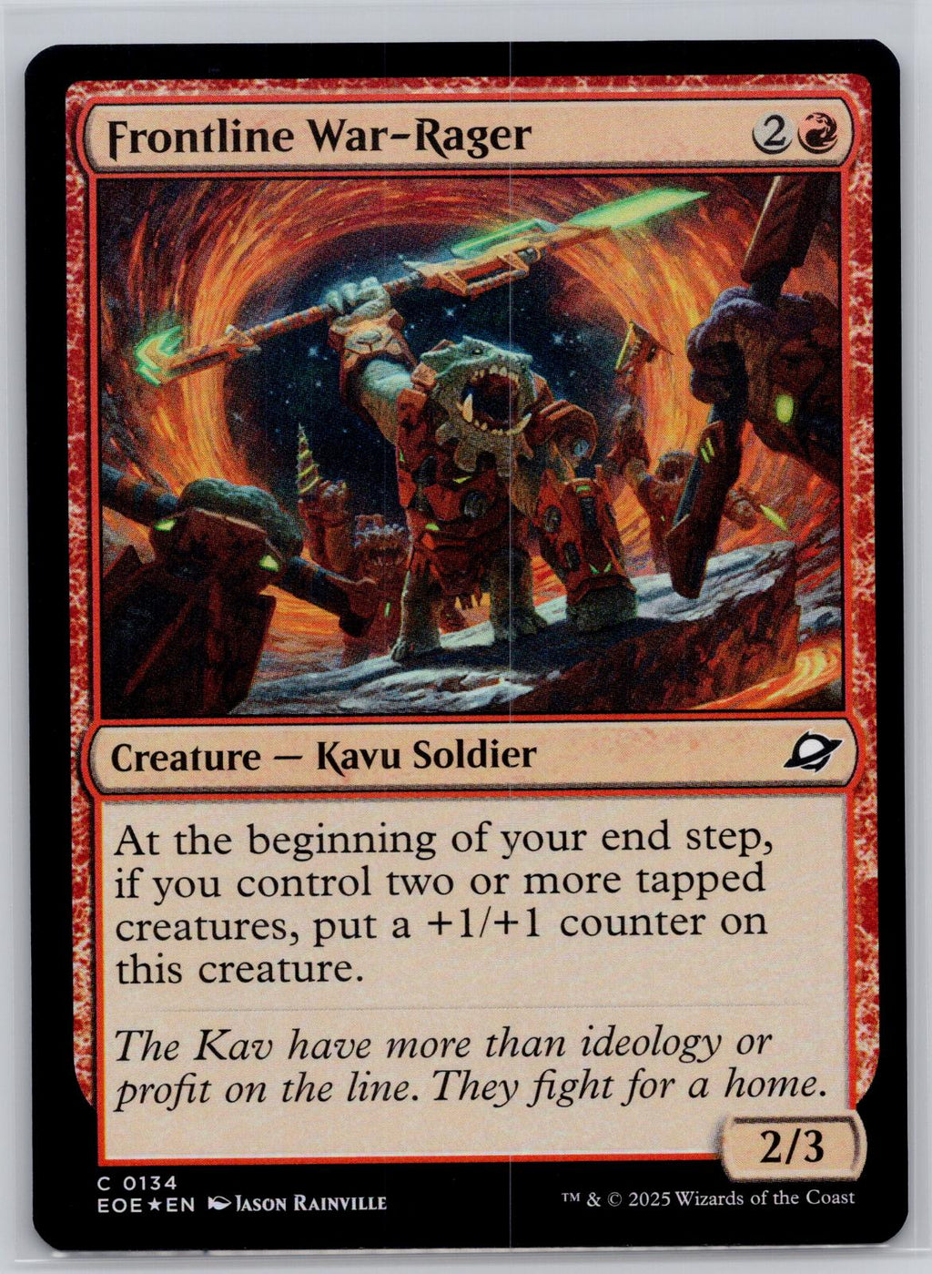 Frontline War-Rager Edge of Eternities Magic: The Gathering Foil Near Mint