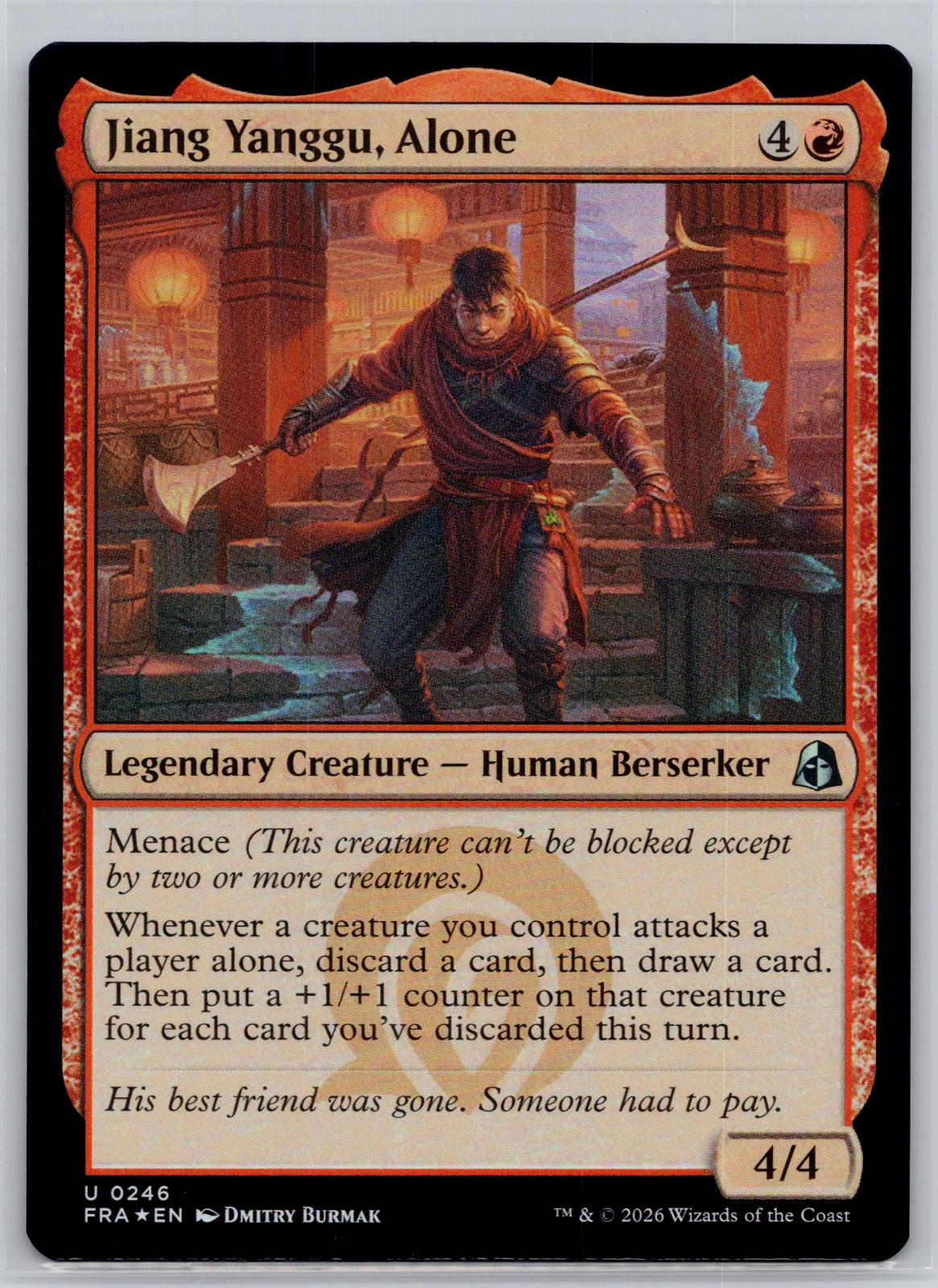 Jiang Yanggu, Alone Reality Fracture Magic: The Gathering Foil Near Mint